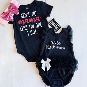 Sassy Black Onesies (set)